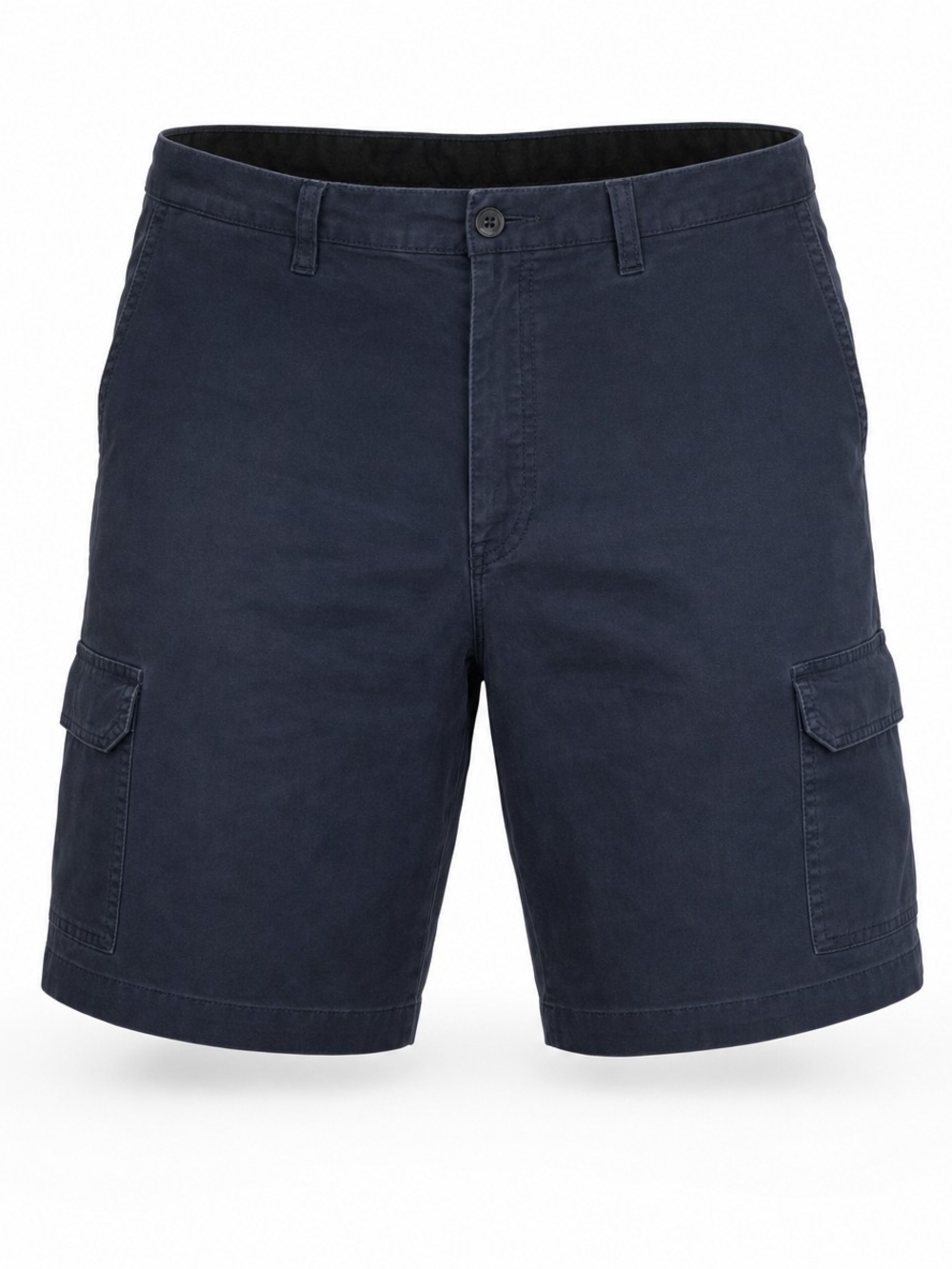 Haggar Men's Navy Blue Cargo Shorts Size 38 Casual Flat Front Cotton
